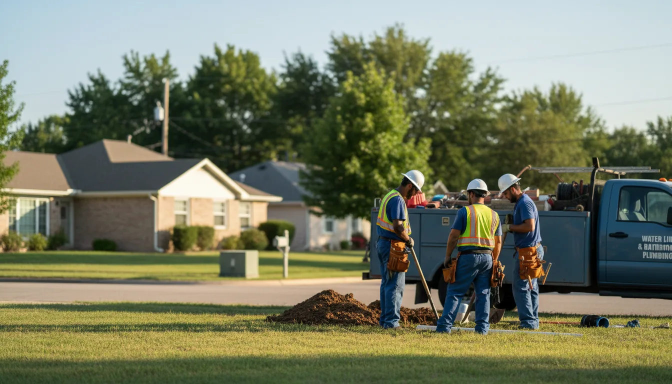 Residential water line and bathroom plumbing service in Sonora, KY